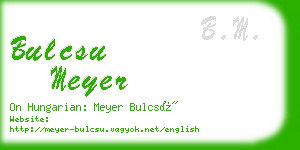 bulcsu meyer business card